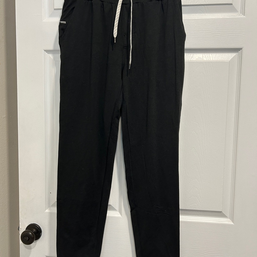 Vuori Ponto performance pant Black Heather Sweatpants Joggers Large 28” inseam